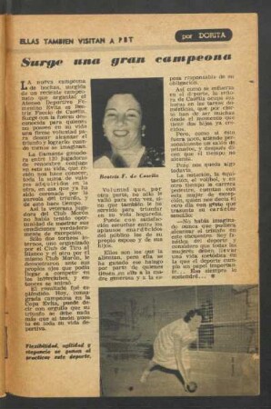Surge una gran campeona : Ellas también visitan a PBT