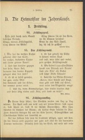 D. Die Heimatflur im Jahreslaufe