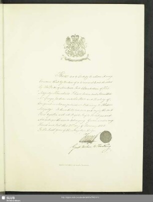 Photo Facsimile of Royal Warrant