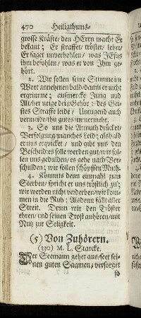 (5) Von Zuhörern.