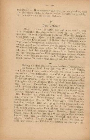 IV. Das Urtheil