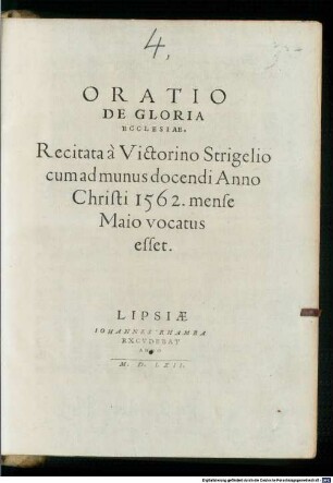 Oratio de gloria ecclesiae