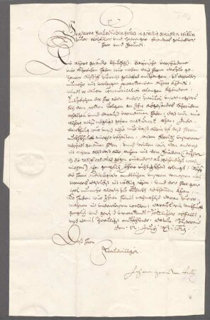Jean T'Serclaes de Tilly (1559 - 1632) Autographen: Briefe von Jean T'Serclaes de Tilly an verschiedene Adressaten - BSB Autogr.Cim. Tilly, Johann von. 4, Jean T'Serclaes de Tilly (1559 - 1632) Autographen: Brief von Jean T'Serclaes de Tilly an Johann Christoph von Ruepp - BSB Autogr.Cim. Tilly, Johann von.4