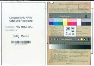 Entnazifizierung Marion Rettig , geb. 19.03.1907 ()