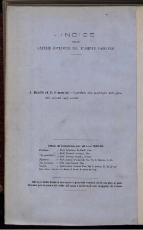 Indice Delle Materie Contenute Nel Presente Fascicolo