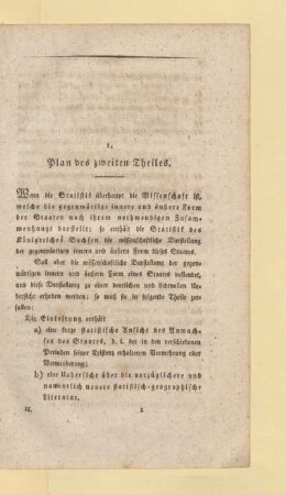 Plan des zweiten Theiles