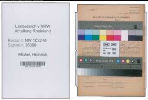 Entnazifizierung Heinrich Michel , geb. 19.09.1903 (Kaufmann)