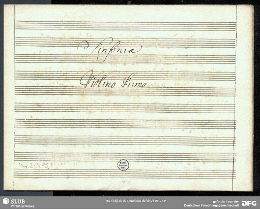 Symphonies - Mus.2-N-9,1 : orch - C