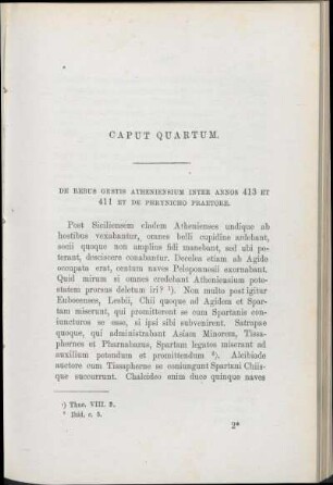 Caput Quartum. De Rebus Gestis Atheniensium Inter Annos 413 E 411 Et De Phrynicho Praetore.