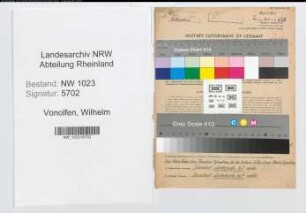 Entnazifizierung Wilhelm Vonolfen , geb. 16.07.1888 (Lehrer)