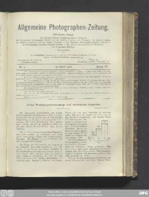Nr. 4. 25. April 1902. Jahrg. IX.