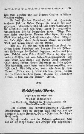 Gedächtnis-Worte