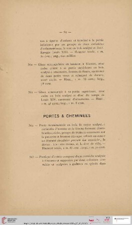 Portes & Cheminées (Nr. 362 - 367)