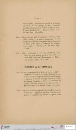 Portes & Cheminées (Nr. 362 - 367)