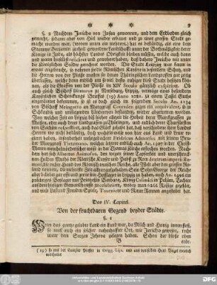 Das IV. Capitel. Von der fruchtbaren Gegend beyder Städte.