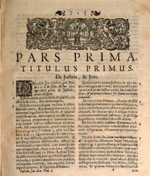Institutiones Juris Civilis : Quatuor Partibus distributæ, Tomus Primus