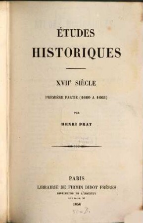 Etudes historiques, 4,1