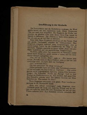 Uraufführung in der Schulaula