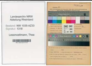 Entnazifizierung Thea Lessmoellmann , geb. 12.03.1906 ()