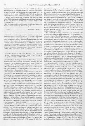 675-677 [Rezension] Knoch, Otto, Der erste und zweite Petrusbrief, Der Judasbrief
