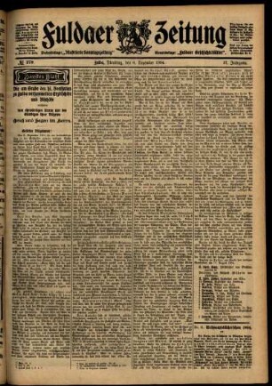 Zweite Ausgabe vom Dienstag, den 06. Dezember 1904.