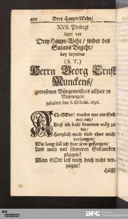 XVII. Predigt.