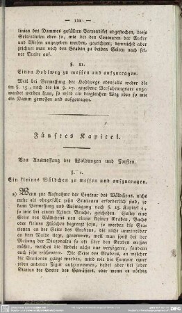 Fünftes Kapitel. Von Ausmessung der Waldungen und Forsten