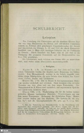 Schulbericht
