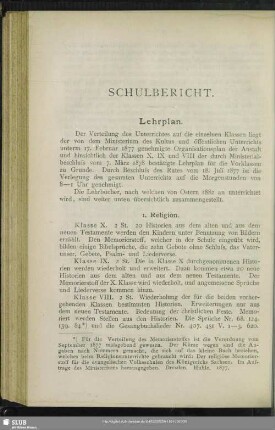 Schulbericht
