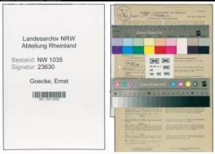 Entnazifizierung Ernst Goecke , geb. 13.05.1904 (Ingenieur)