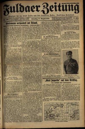 Ausgabe vom Samstag, den 17. August 1929.