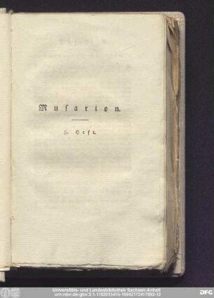 Musarion. 5. Heft.