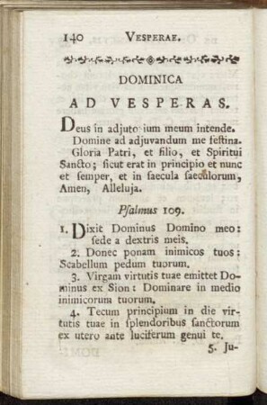 Dominica ad Vesperas.