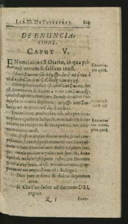 De Enunciatione. Caput V.