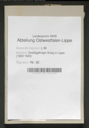 Einquartierungen und Kontributionen der Stadt Blomberg