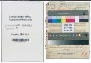 Entnazifizierung Heinrich Haske , geb. 19.03.1905 (Kaufmann)
