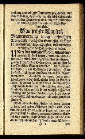 Das sechste Capitel.