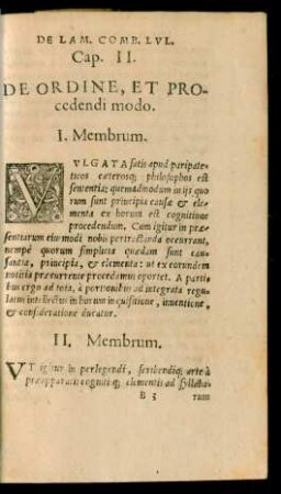 Cap. II. De Ordine, Et Procedendi modo.