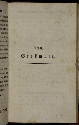 XXII. Großmuth.