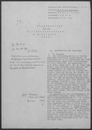 Nellingen-Oppingen: Pfarrbericht 1939