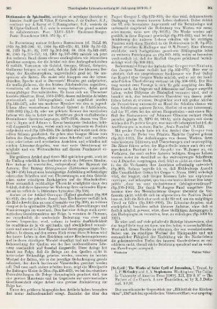363-364 [Rezension] Dictionnaire de spiritualité ascétique et mystique