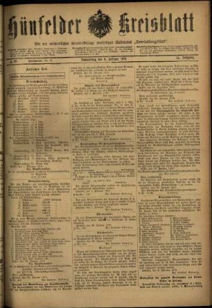 Ausgabe vom Donnerstag, den 06. Februar 1919.