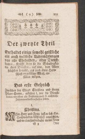 Der zweyte Theil