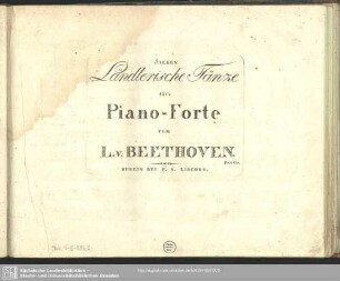 Sieben Ländlerische Tänze für's Piano-Forte
