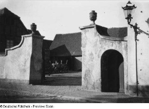 Leipzig, Gaslaterne, Gehöft Probstheida