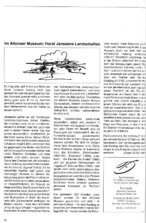 Im Altonaer Museum: Horst Janssens Landschaften
