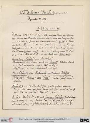 I. Mittleres Reich (Übergangsperiode)