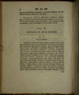 Cap. II. Auctorum De Sputis Recensio.