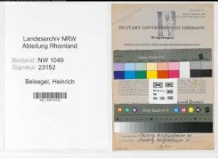 Entnazifizierung Heinrich Beisegel , geb. 22.08.1894 (Lokfuehrer)