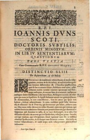 R.P.F. Joannis Duns Scoti, Doctoris Subtilis, Ordinis Minorum, Quaestiones In Lib. IV. Sententiarum, [3]